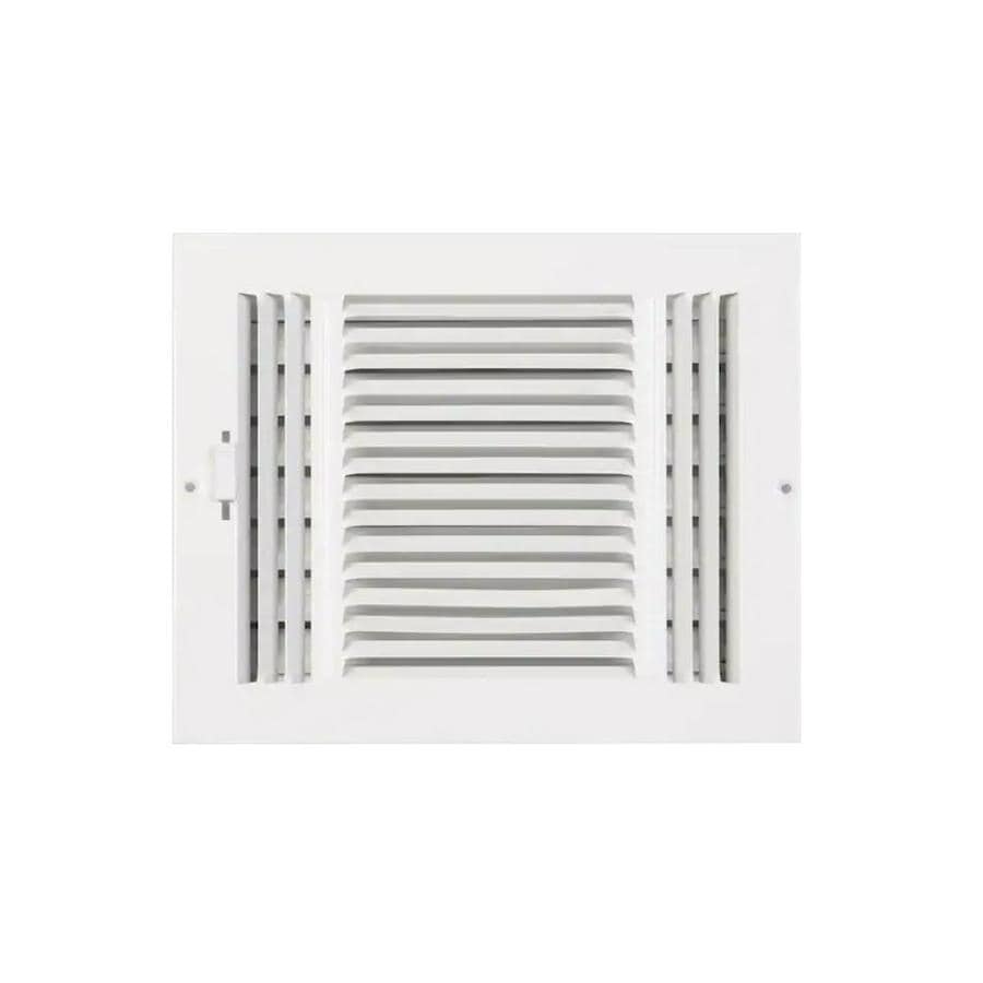 Accord Ventilation 8in x 4in Steel 3way Sidewall/Ceiling Register in