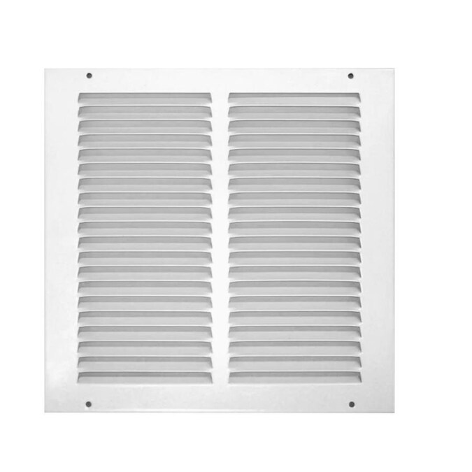 Accord Ventilation 16 In X Louvered Sidewall Ceiling White The Registers Department At Com - Exterior Wall Vent Covers Lowe S