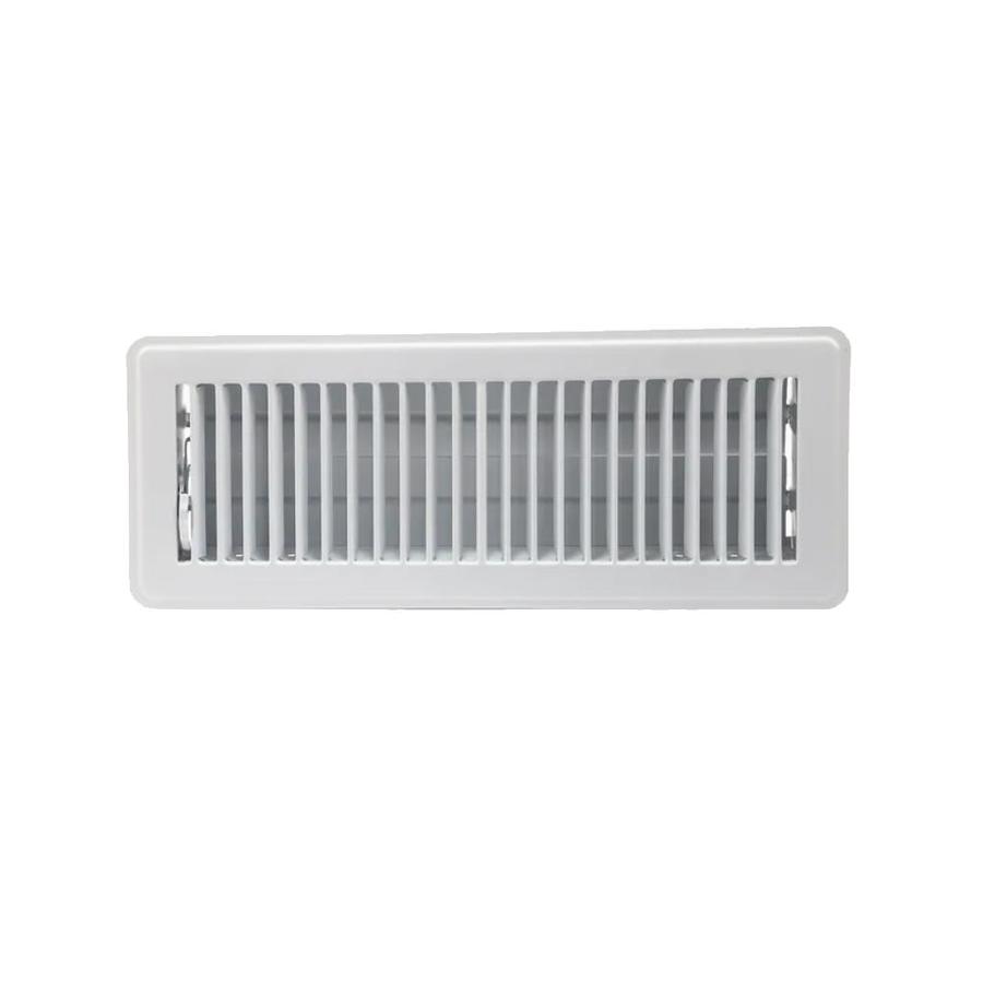 Accord Ventilation White Floor Register (Duct Opening: 4-in x 14-in ...