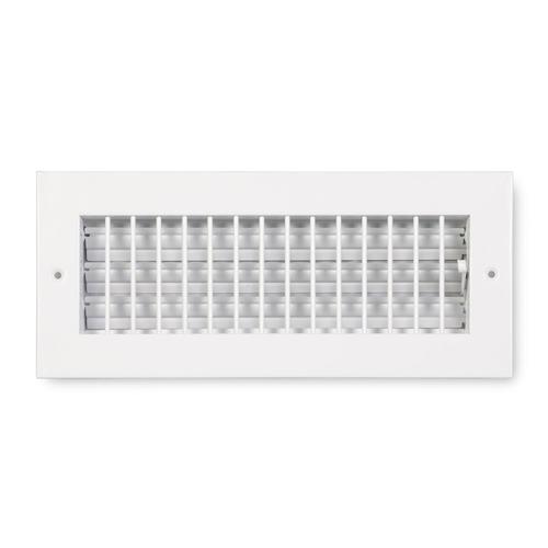 White Steel Sidewall Ceiling Register Duct Opening 12 In X 6 In Outside 13 78 In X 7 73 In