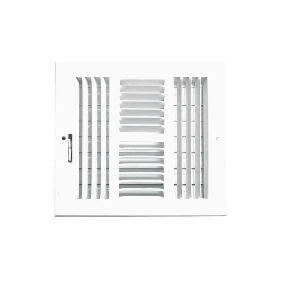 Accord Ventilation White Steel Sidewall/Ceiling Register ...