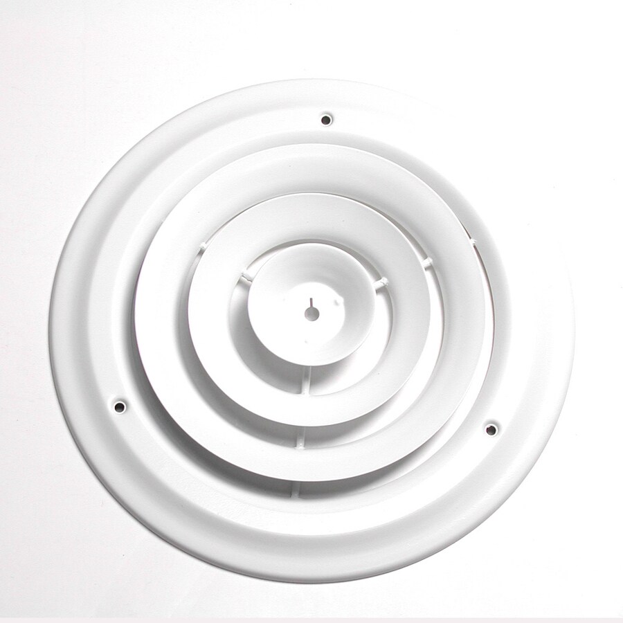 Accord ABCDWH10 10-in Diameter White Steel Ceiling Diffuser