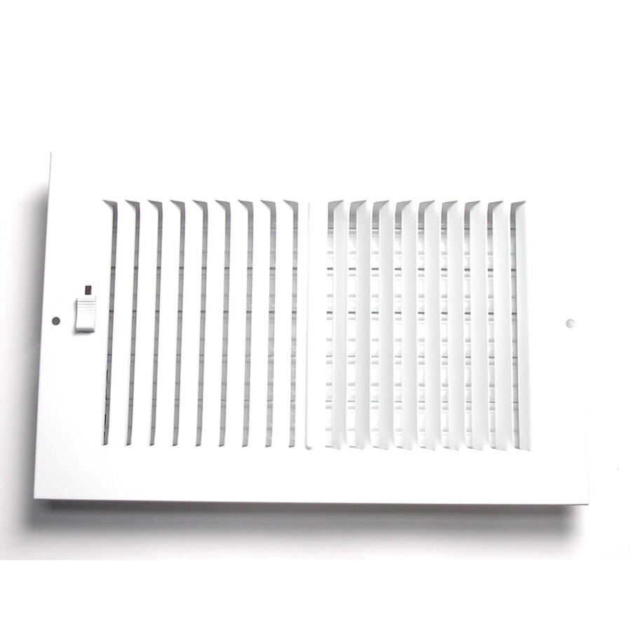 Accord ABSWWH2168 8-in x 16-in White Steel 2-Way Sidewall/Ceiling Register