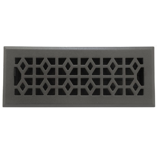 Accord Select Marquis Pewter Floor Register (Duct Opening: 4-in x 12-in ...