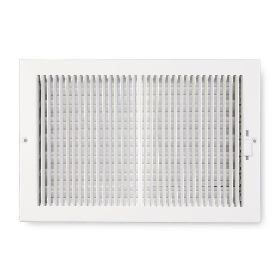 Accord Ventilation White Steel Sidewall/Ceiling Register (Duct Opening