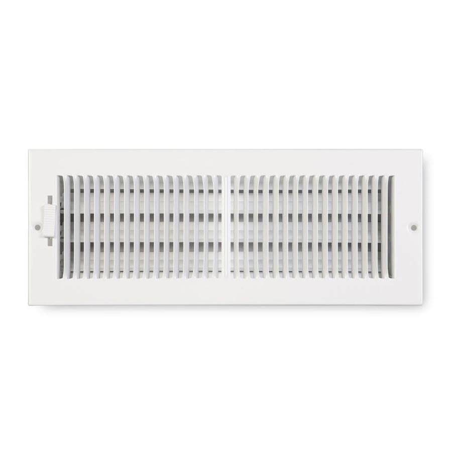 Accord Ventilation White Steel Sidewall Ceiling Register Duct