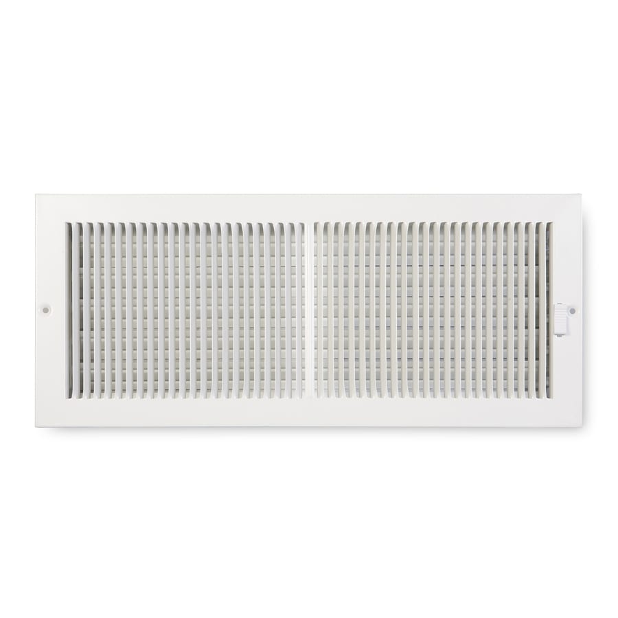 Accord Ventilation White Steel Sidewall Ceiling Register Duct