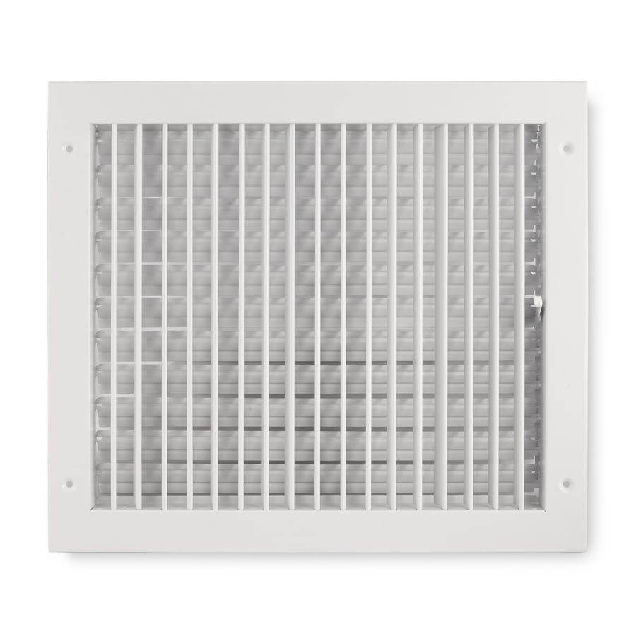 Accord Ventilation White Steel Sidewall/Ceiling Register (Duct Opening: 14-in x 8-in; Outside: 15.84-in x 9.88-in)