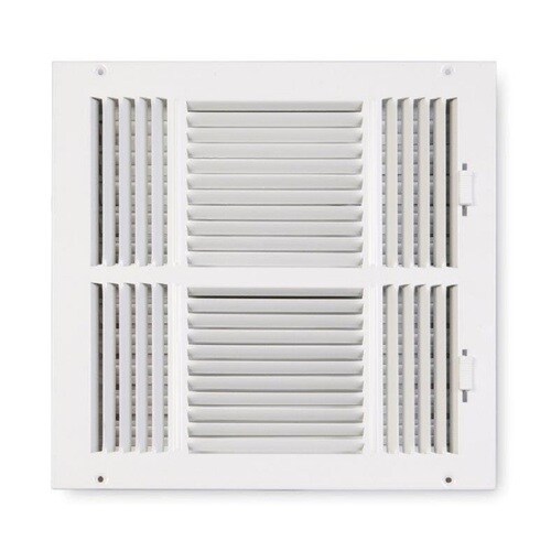 Accord Ventilation White Steel Sidewall/Ceiling Register (Duct Opening