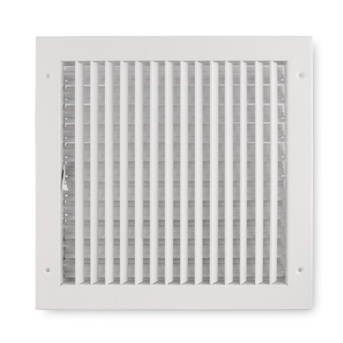 Accord Ventilation White Steel Sidewall/Ceiling Register (Duct Opening