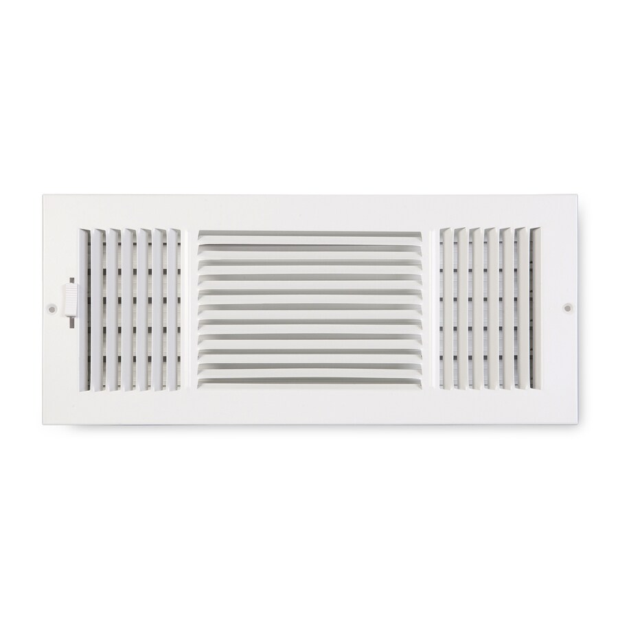 Accord Ventilation White Steel Sidewall/Ceiling Register (Duct Opening