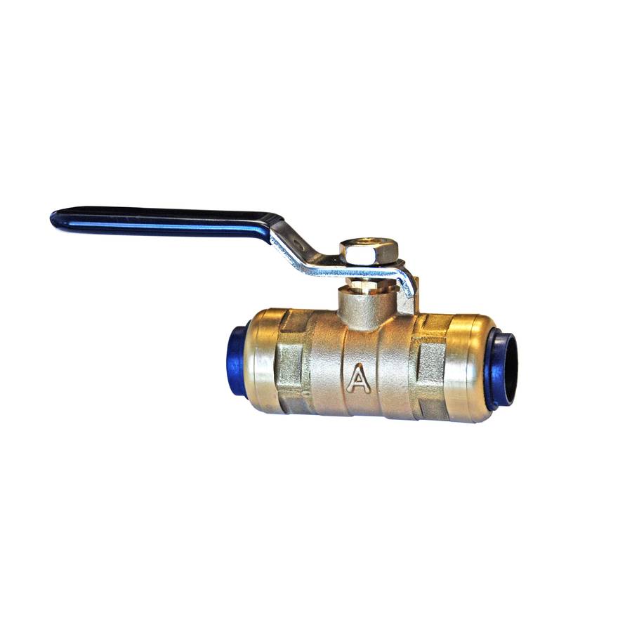 AMERICAN VALVE Brass 1-in Push-to-Connect Ball Valve