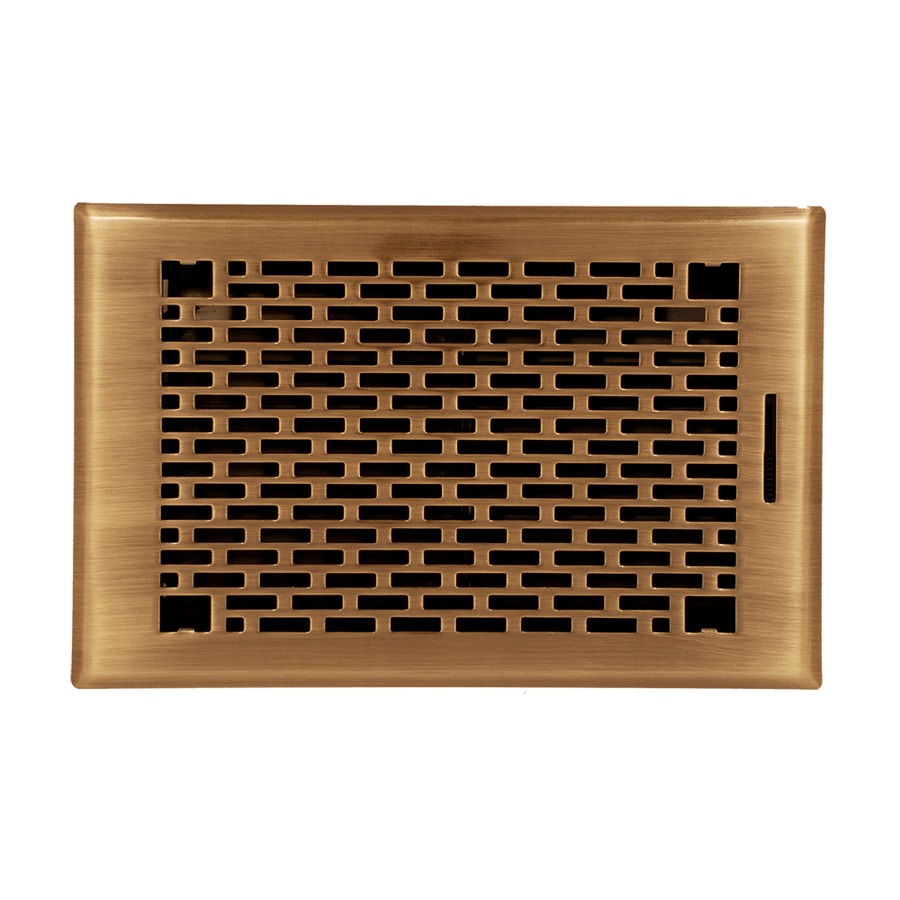 Accord Select Manhattan Antique Brass Floor Register (Duct Opening 6