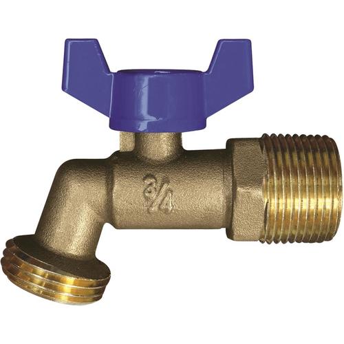AMERICAN VALVE 3/4in MNPT Brass Quarter Turn Hose Bibb in the