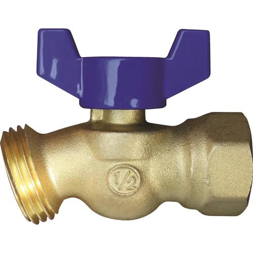 AMERICAN VALVE 1/2in FNPT Brass Quarter Turn Hose Bibb in the