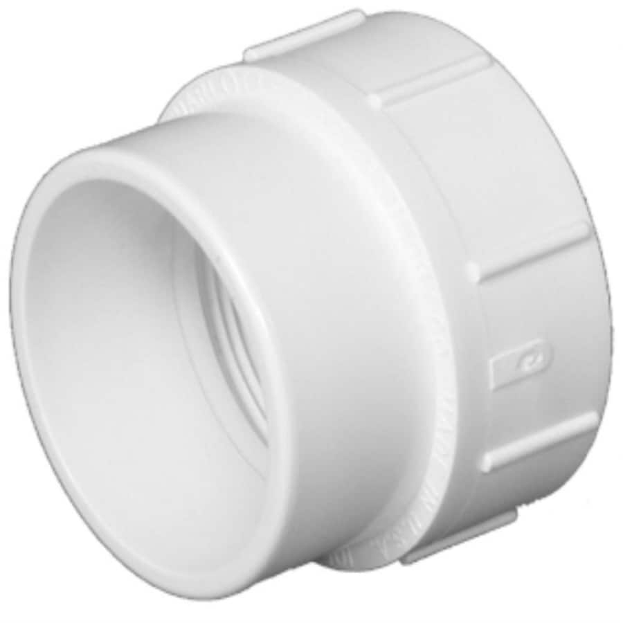 Charlotte Pipe 4-in x 4-in dia PVC Schedule 40 Spigot Cleanout Adapter 4 Schedule 40 Pvc Pipe Inside Connector