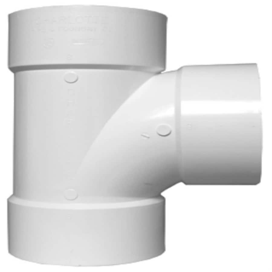 Charlotte Pipe 2-in x 2-in dia PVC Schedule 40 Hub Sanitary Tee Fitting