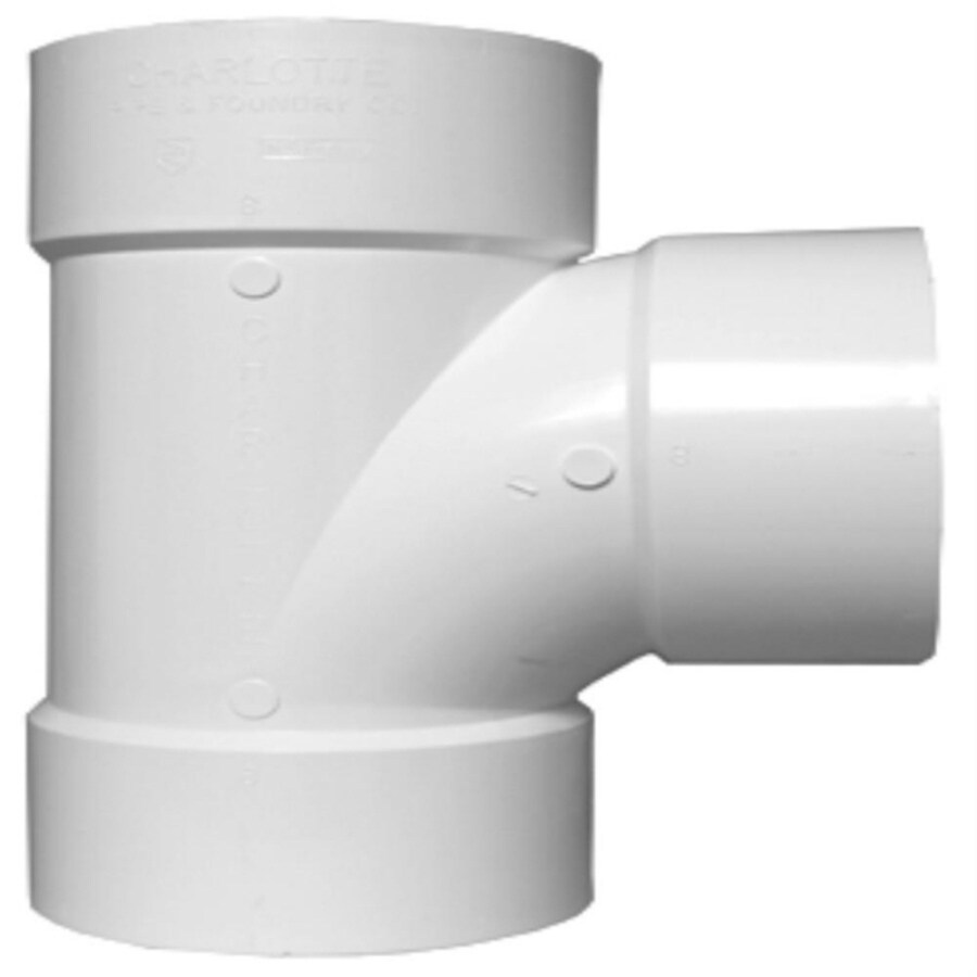 Charlotte Pipe 6 in X 6 in PVC Schedule 40 Hub Sanitary Tee Fitting At 