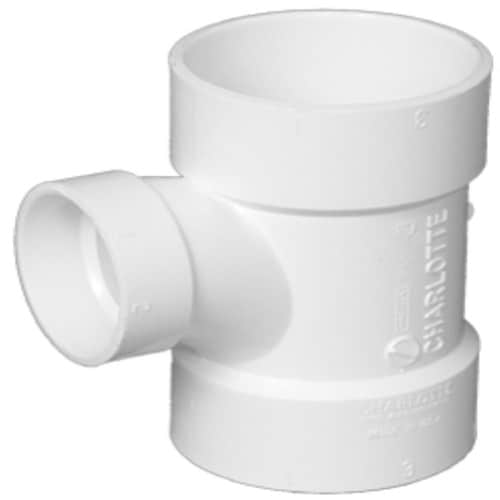 Charlotte Pipe 4 In X 4 In Dia Pvc Schedule 40 Hub Sanitary Tee Fitting ...