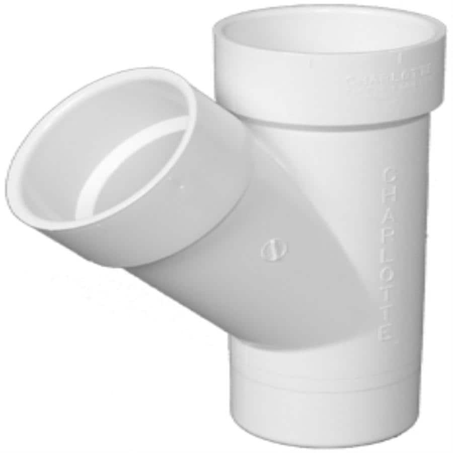 Shop Charlotte Pipe 2in dia 45Degree PVC Wye Fitting at