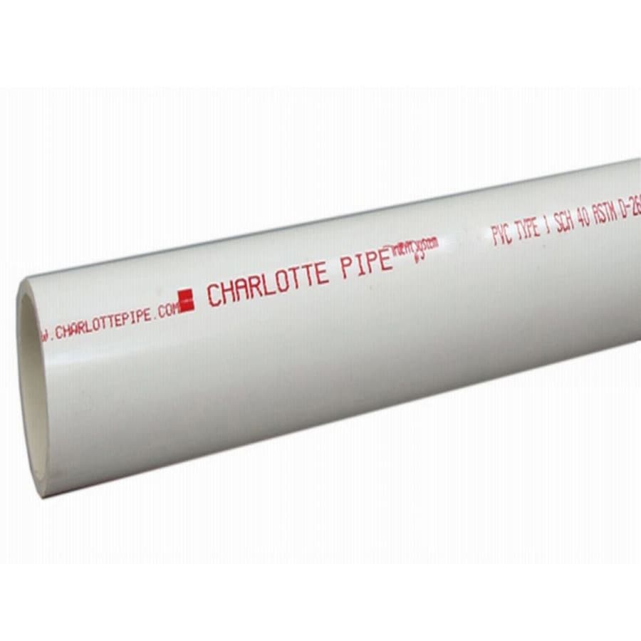 Charlotte Pipe 4-in x 10-ft 220 Schedule 40 PVC Pipe at Lowes.com