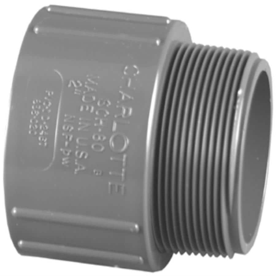 Charlotte Pipe 1/2-in x 1/2-in x 1/2-in dia Schedule 80 Adapter PVC Fitting