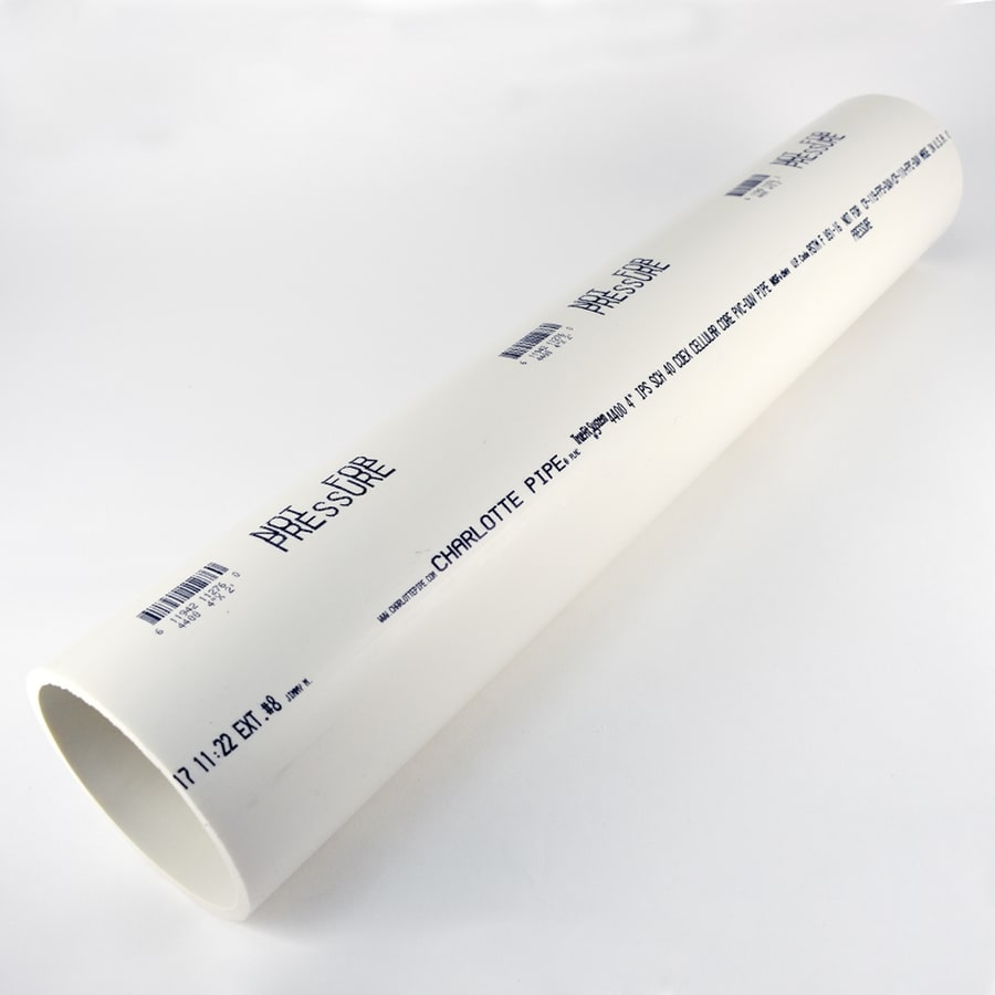 2 Inch Diameter Clear PVC Schedule 40 Pipe 2 Feet 24 Inches Long.