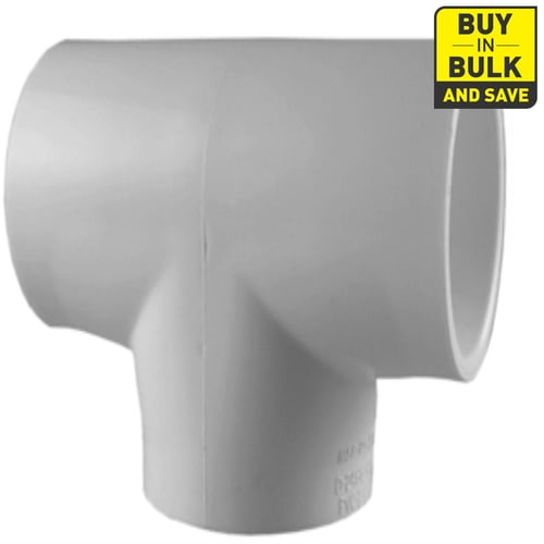 Charlotte Pipe 3/4in x 3/4in dia Tee PVC Fitting (10Pack) in the PVC