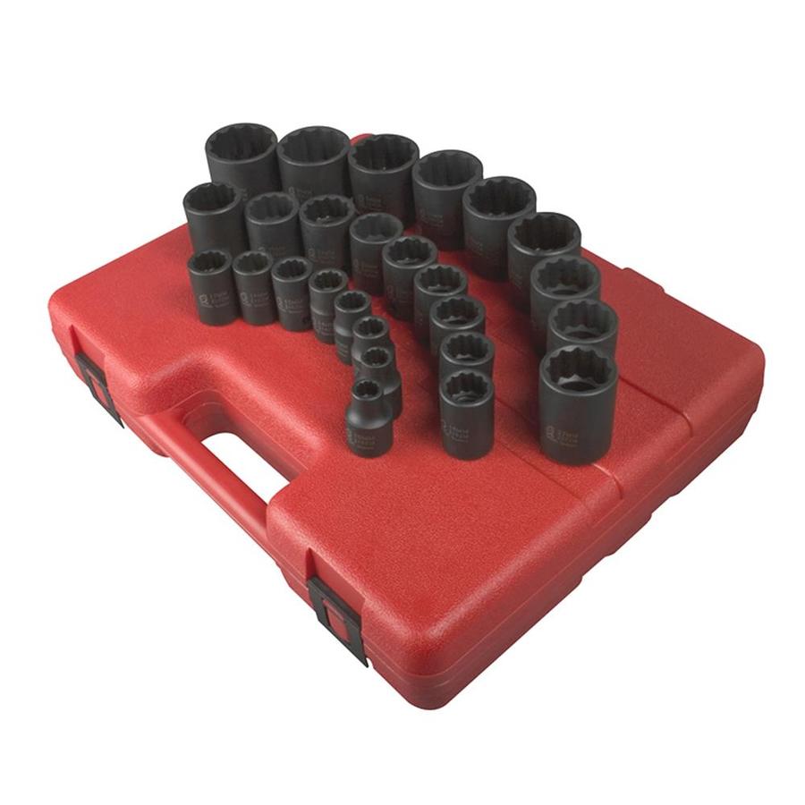 Sunex Tools 26-Piece 1/2-in Metric 12-Point Impact Socket Set at Lowes.com