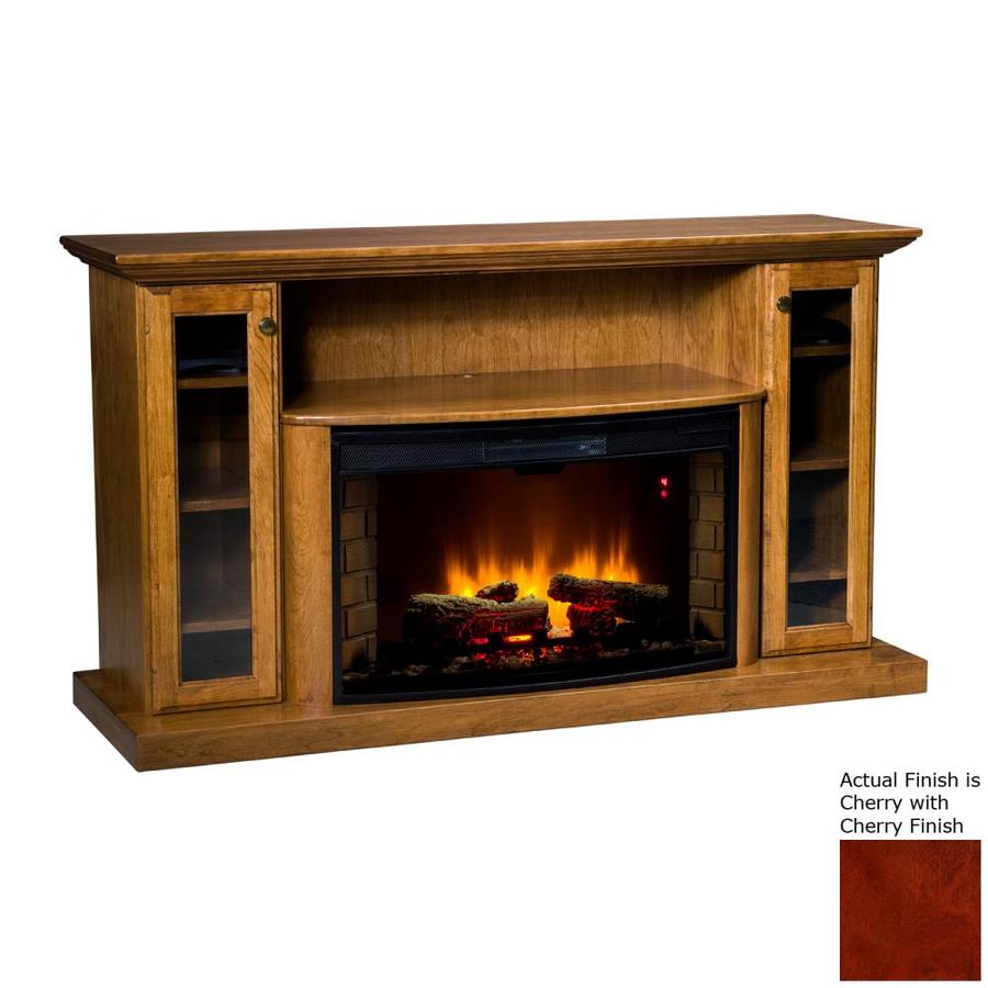 Topeka Innovative Concepts 64 In W 5200 Btu Cherry Wood Led Electric Topeka Innovative Concepts 64 In W 5200 Btu Cherry Wood Led Electric Fireplace With Thermostat And Remote Control