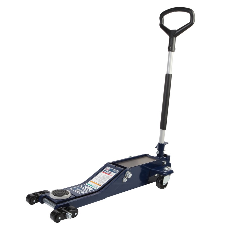 Tce Blue Steel Hydraulic Low Profile Floor Jack At Lowes Com