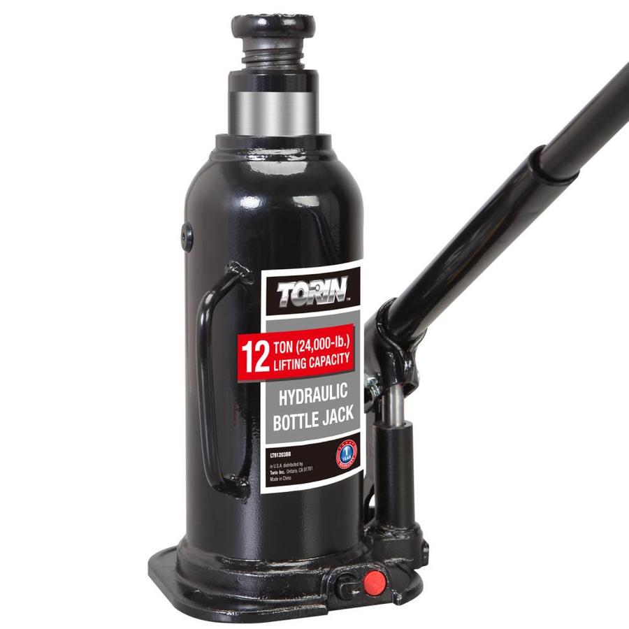 Torin 12 Ton Welded Hydraulic Bottle Jack in the Jacks department at