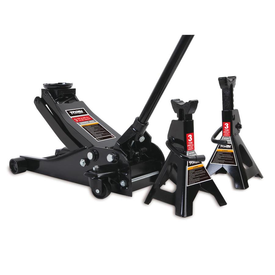 Torin Black Steel Hydraulic Jack Stand in the Jacks department at