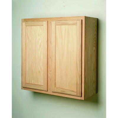 18 X 30 Unfinished Oak Wall Cabinet At Lowes Com