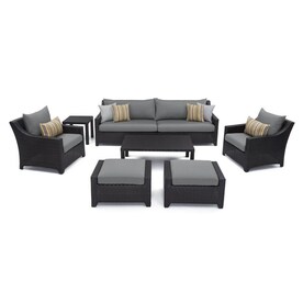 Rst Brands Cannes 8 Piece Metal Frame Patio Conversation Set With Rst Brands Cannes 8 Piece Metal Frame