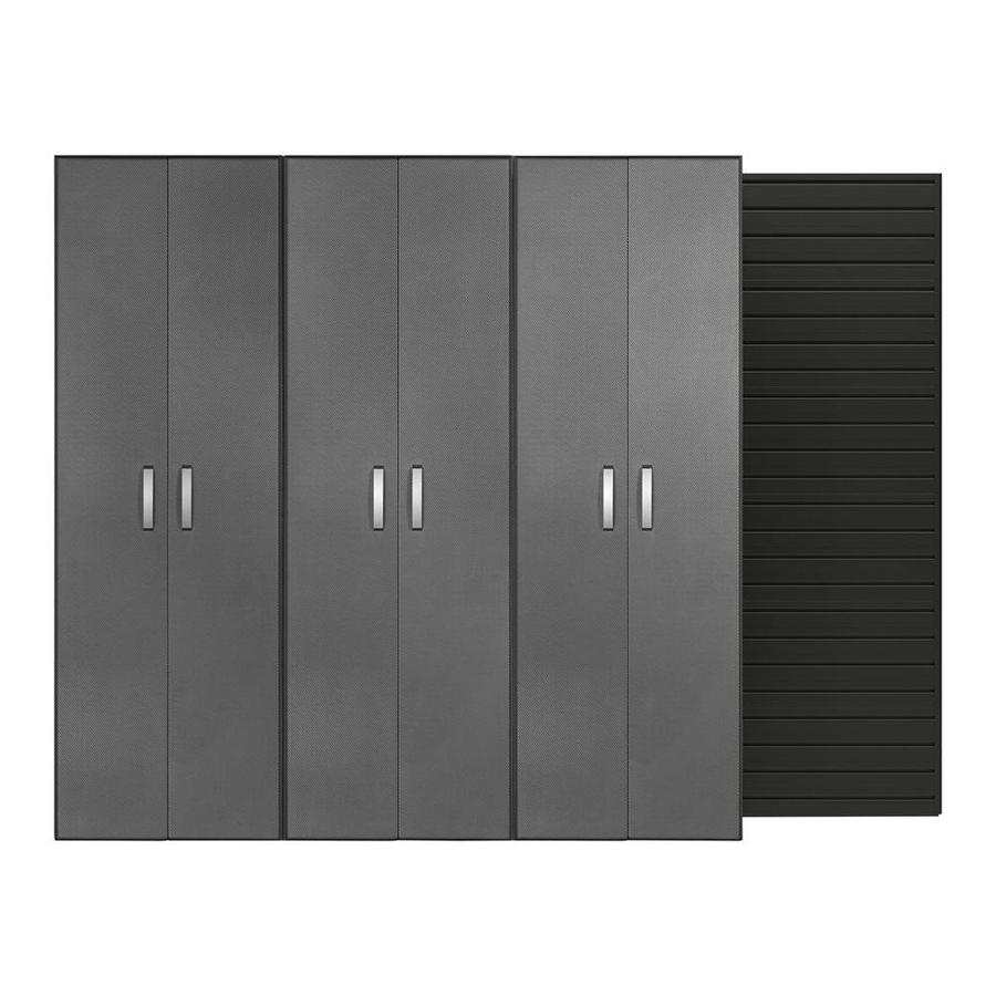 Flow Wall 3pc Tall Cabinet Storage Set 96 In W X 72 In H Graphite