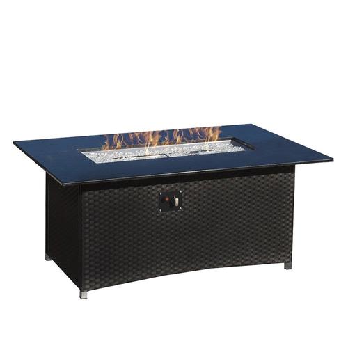 RST Brands Sedona 58in W 55000BTU Wicker Propane Gas Fire Table in