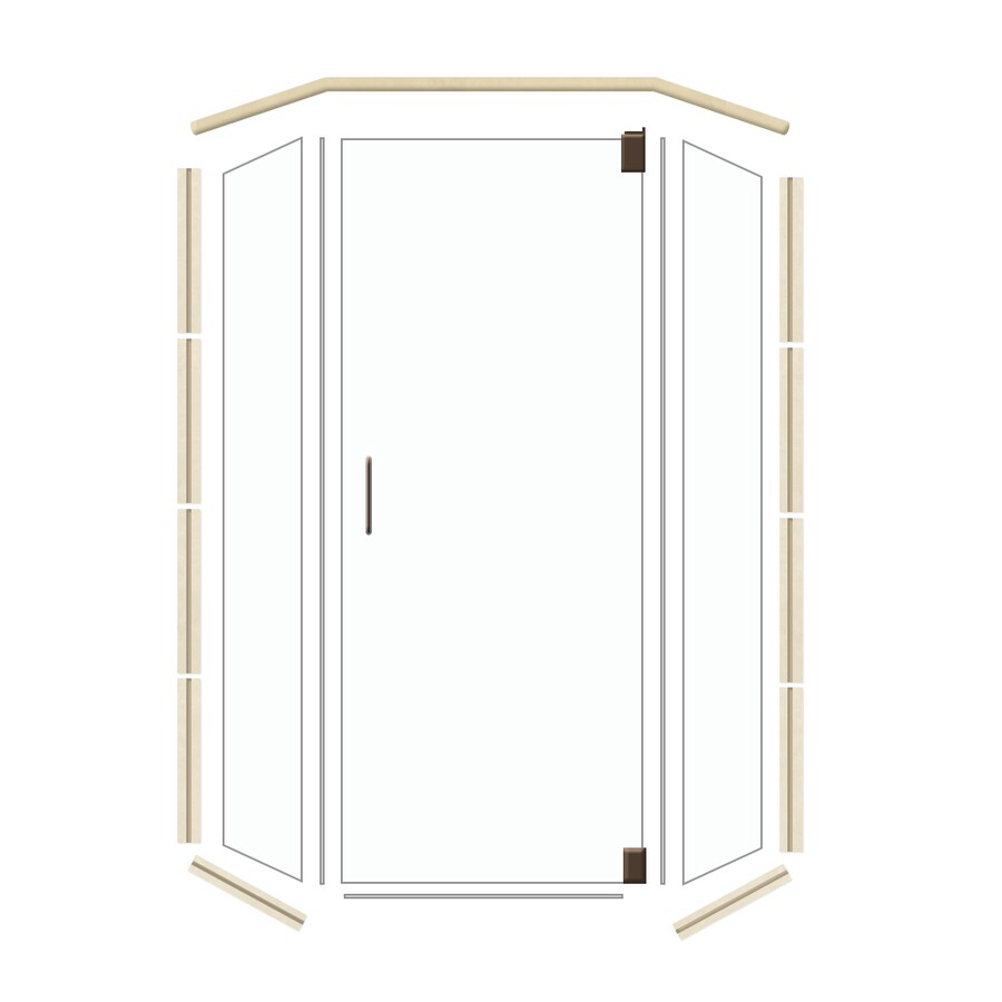 Shop American Bath Factory Frameless Dark Bronze Shower Door at Lowes.com