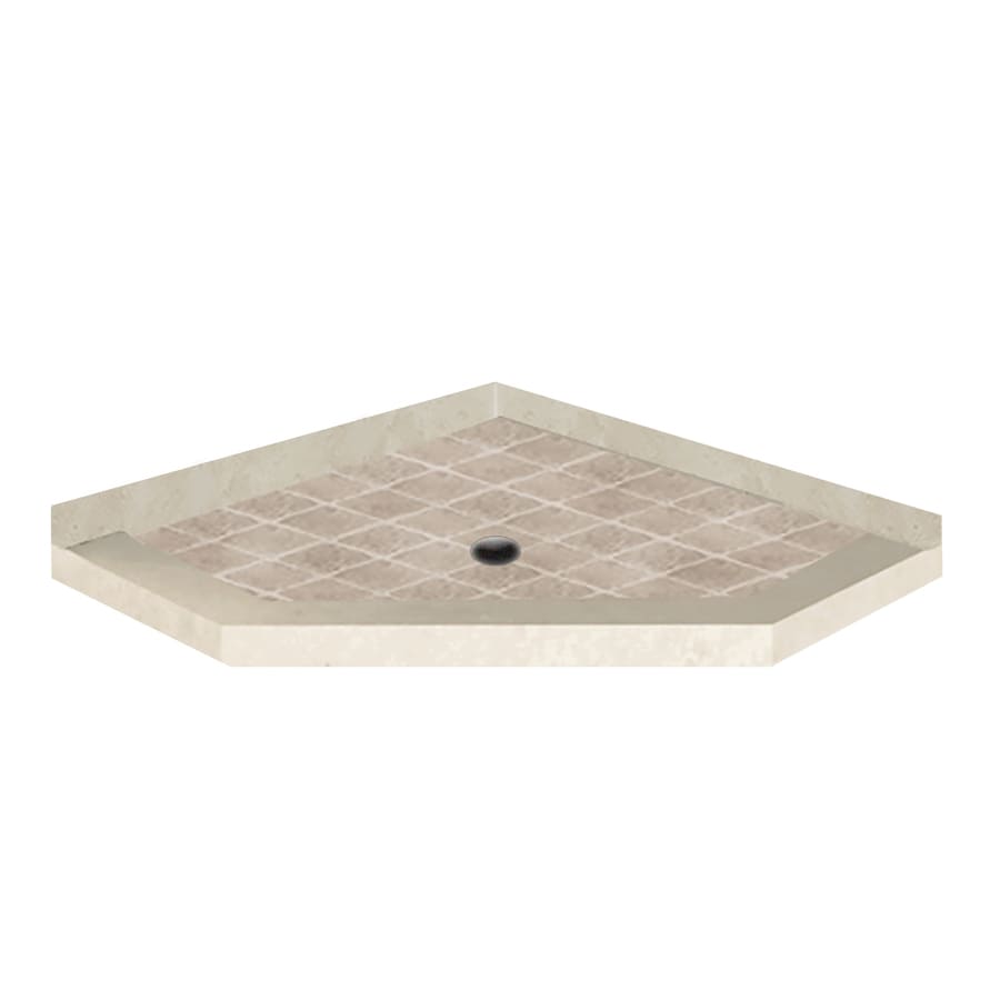 American Bath Factory 42-in L x 42-in W Sonoma Molded Stone Neo-Angle Corner Shower Base