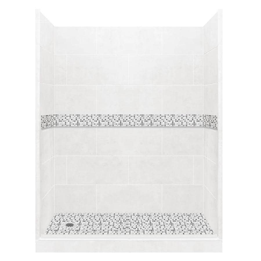 Shop American Bath Factory Laguna Solid Surface Wall Stone  interior decor for small spaces, interior decor and design, interior design layout, and interior decor modern Solid Surface Shower Kit 900 x 900