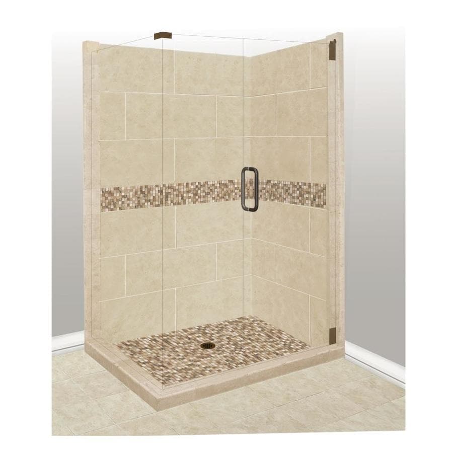 American Bath Factory Mesa Sistine Stone Wall Composite American Bath Factory Mesa Sistine Stone Wall Composite Floor Rectangle 10 Piece Corner Shower