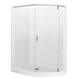Corner Shower Kits At Lowes American Bath Factory Monterey Light Sistine Stone Wall Composite Floor Neo Angle 10