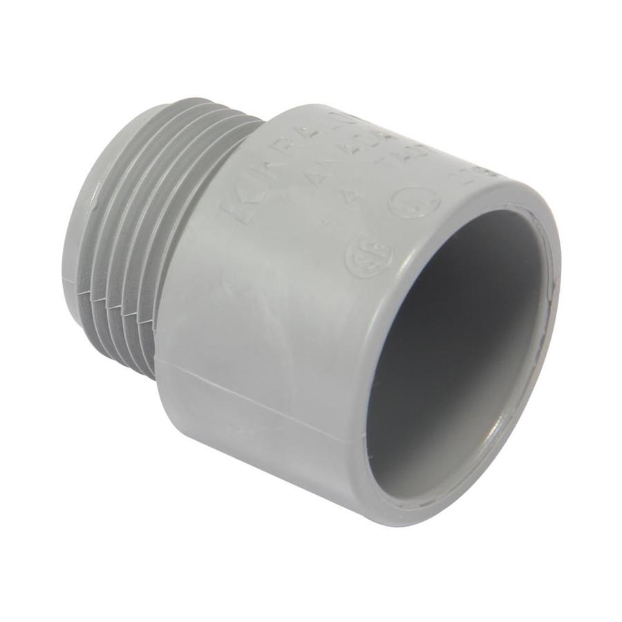 Kraloy 3-in PVC Conduit Terminal Adapter [Hub x MPT] in the Conduit ...