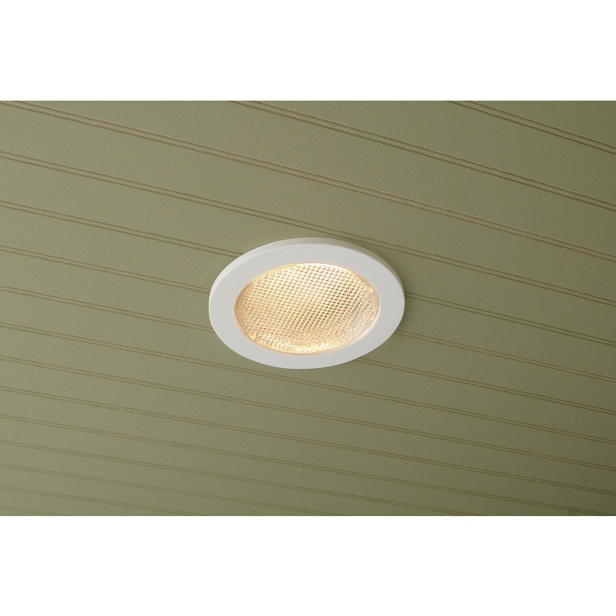 Halo 4-Inch White Glass Recessed Shower Light Trim