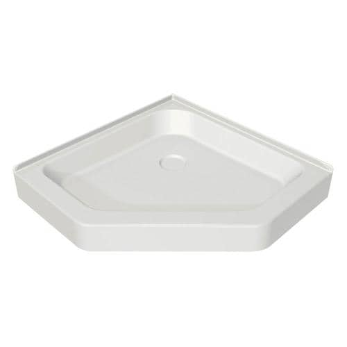 MAAX White Acrylic Shower Base 36in W x 36in L with Center Drain in