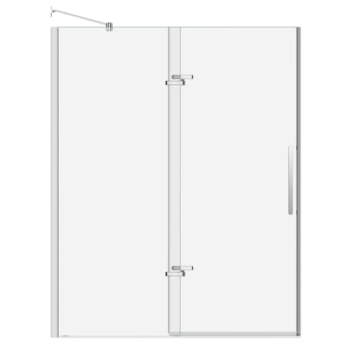 Maax Bliss 56 In To 59 In W Frameless Pivot Polished Chrome Shower Door At Lowes Com