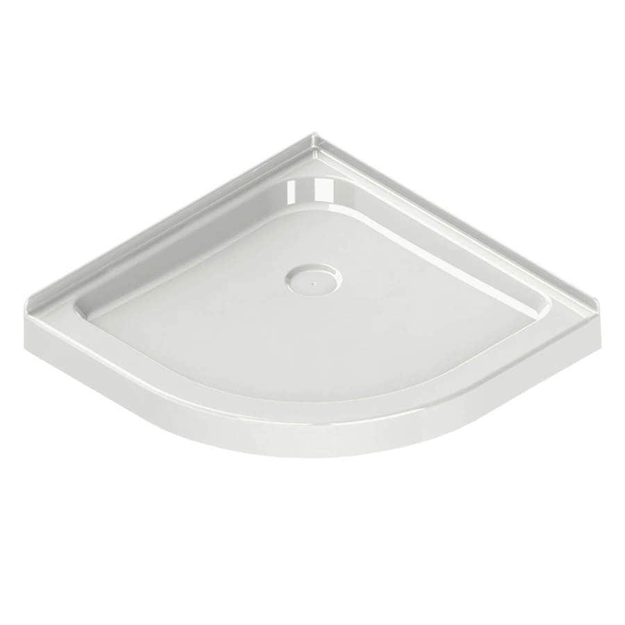 MAAX White Acrylic Shower Base 32-in W x 32-in L with Center Drain in the Shower Bases 