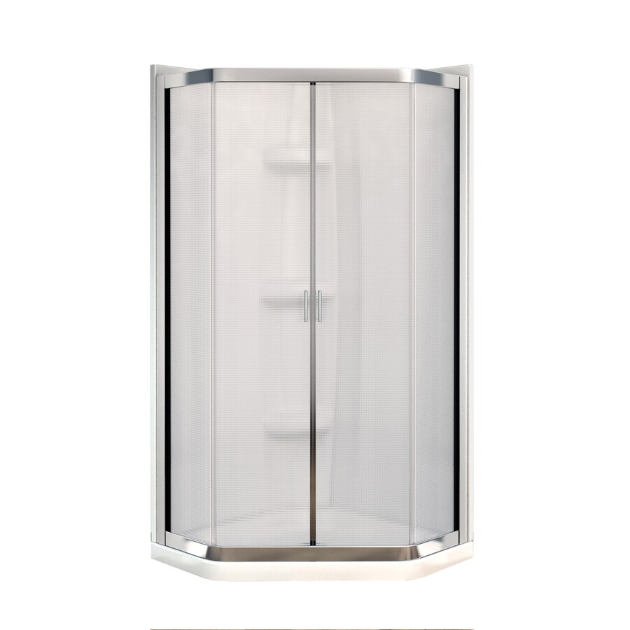 Maax Intuition Neo Angle Chrome Acrylic Wall Floor Maax Intuition Neo Angle Chrome Acrylic Wall Floor 4 Piece