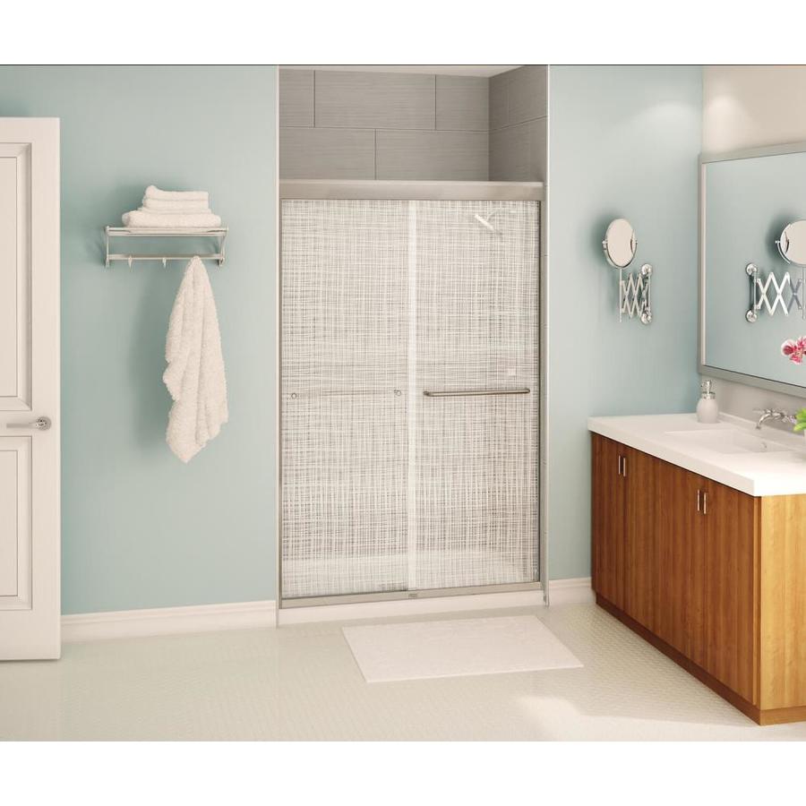 Maax 43 In To 47 In W Semi Frameless Bypass Sliding Brushed Nickel