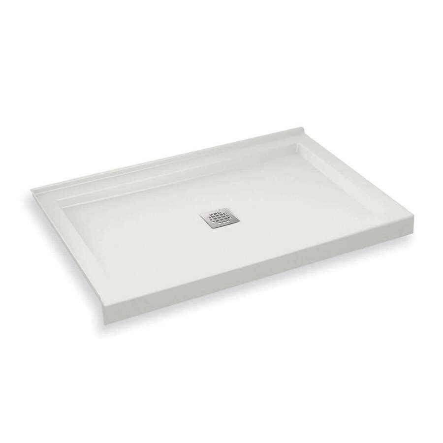MAAX B3Square White Acrylic Shower Base 33.88in W x 47.88in L with